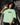 Men Green Oversize Embroidered T-shirt