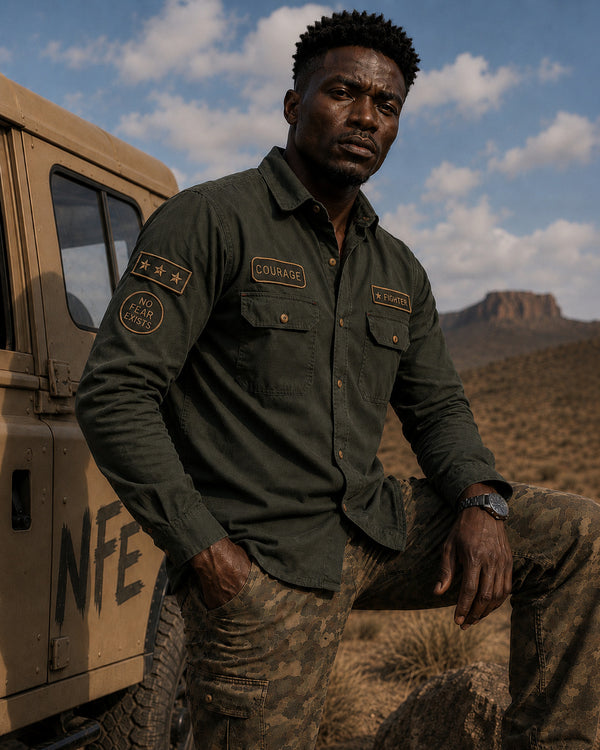 Men Green Regular Badged Shirt