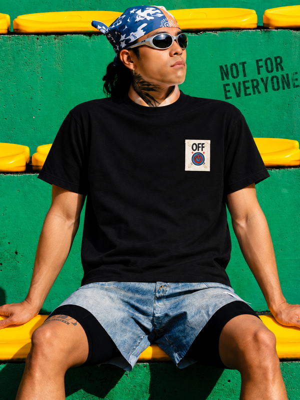 Men Black Mood Swytch Graphic T-Shirt