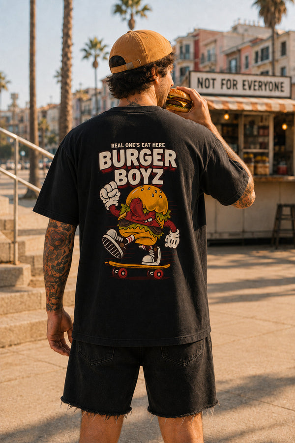 Men Black Graphic Print Regular T-Shirt