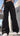 Women Black Straight Fit High-Rise Cotton Cargos Trousers