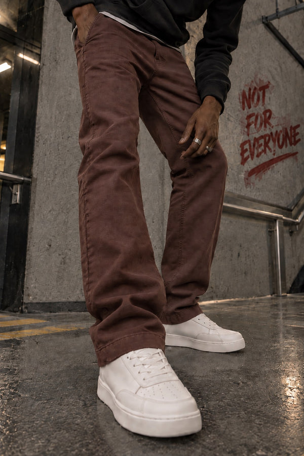 Men Brown Regular Fit Elasticated Casual Trousers