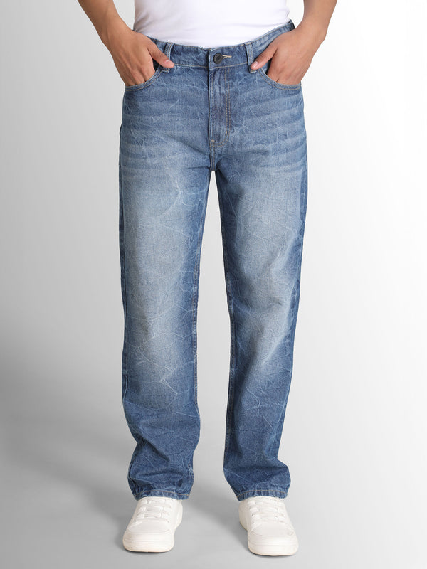 Men Relax Heavy Washed Jeans