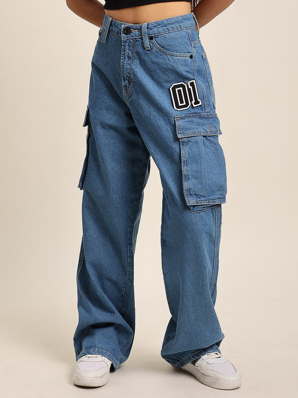 Women Relaxed Cargo Trousers