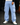 Men Blue Straight Convertible Cargo Denim Trouser