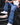 Men Navy Blue Straight Convertible Cargo Denim Trouser
