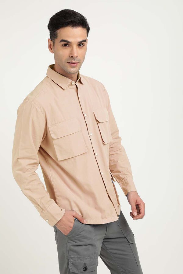 Men Relaxed Fit Solid Shirt
