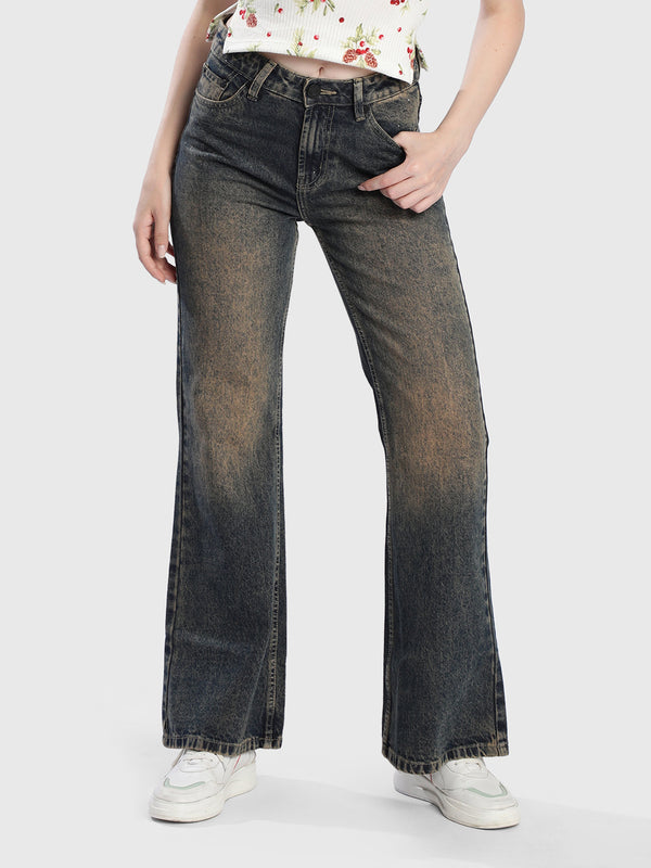 Women Blue-Tinted Bootcut Jeans