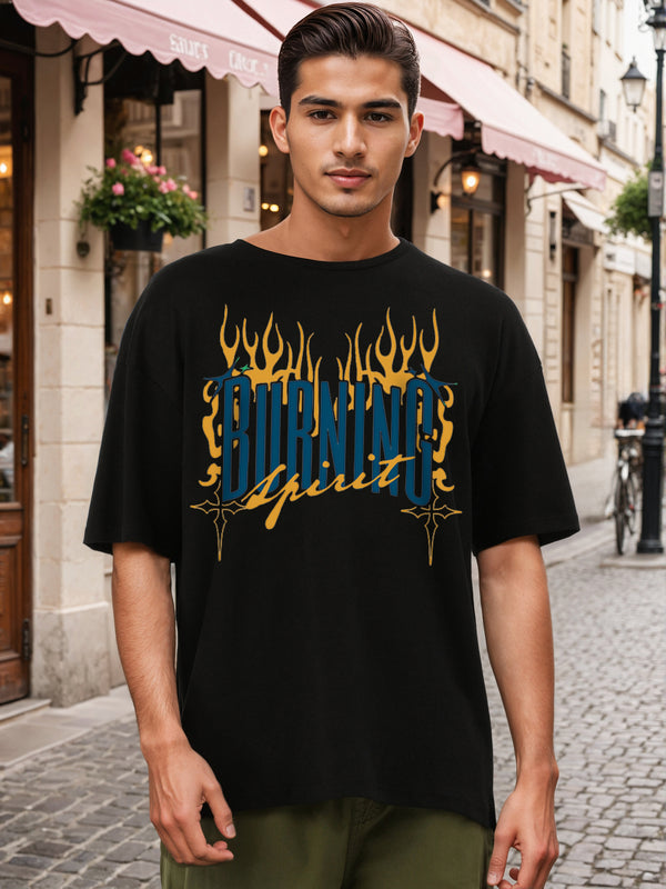 Men Blue Sleeveless Graphic Print T Shirt