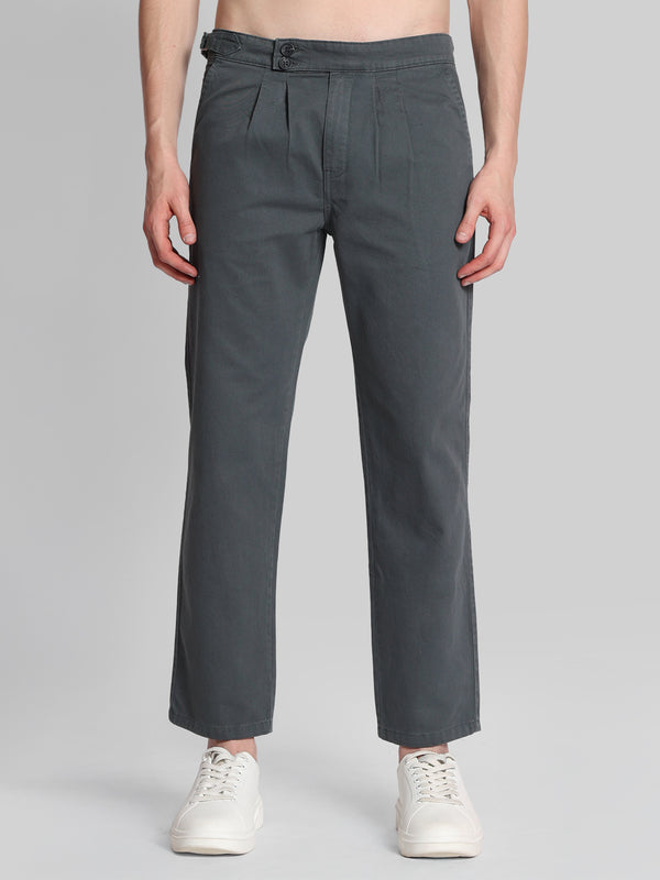 Men Relaxed Fit Adjustable Chino Casual Trouser