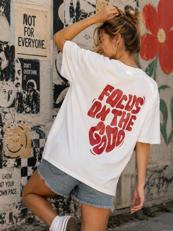 Women OverSized Typography Printed T Shirt