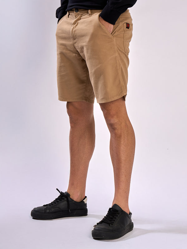 Men Beige Slim Fit Chinos Shorts