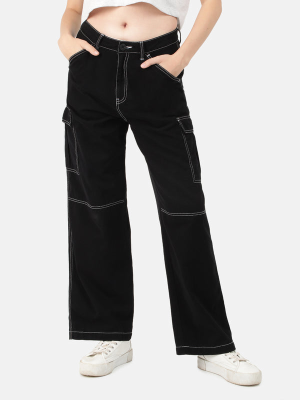 Women Relaxed Cargo Trousers