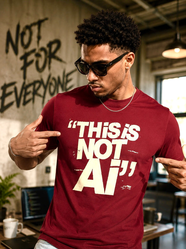 Men Maroon Cotton Lycra Typography Print T Shirt