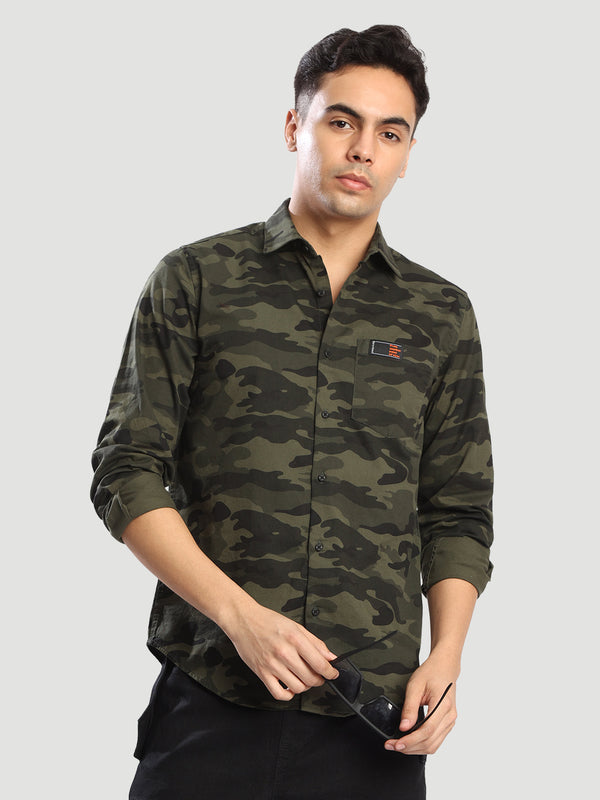 Mens Camo Printed Regular fit Casual full sleeves Shirt