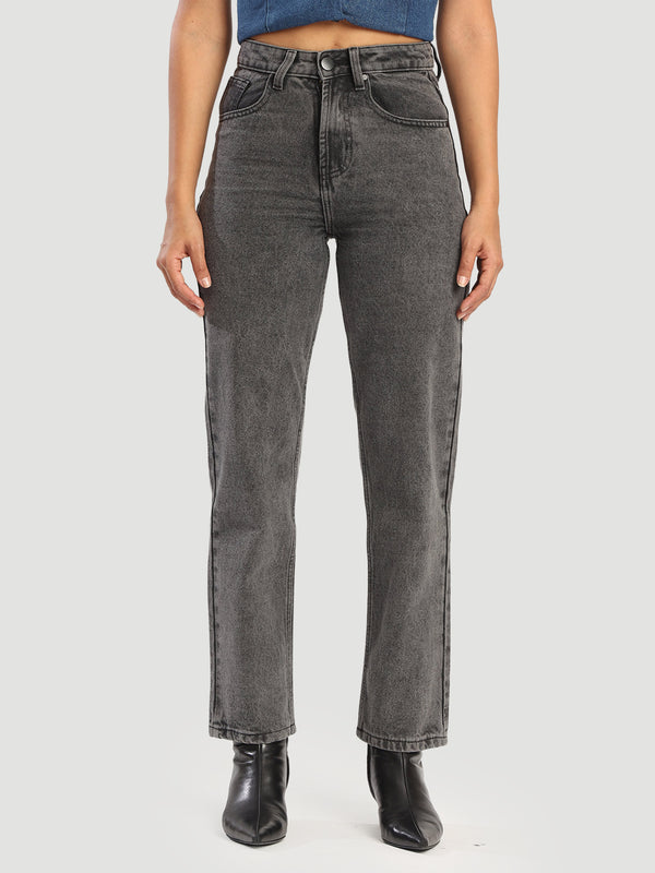 Women charcoal Relax Fit cotton Jeans