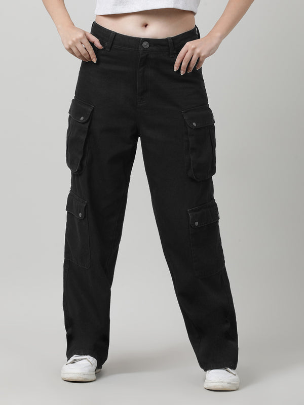 Women Relaxed Cargo Trousers