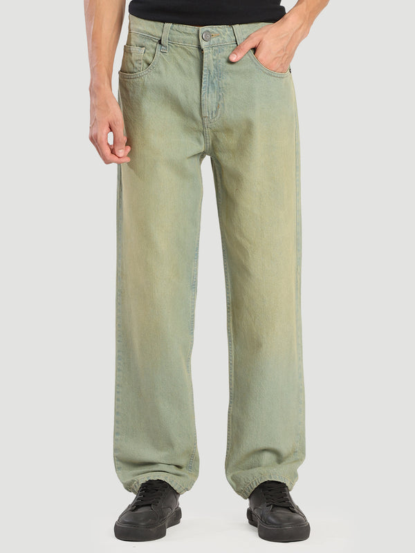 Men Blue Khaki Relaxed fit jeans