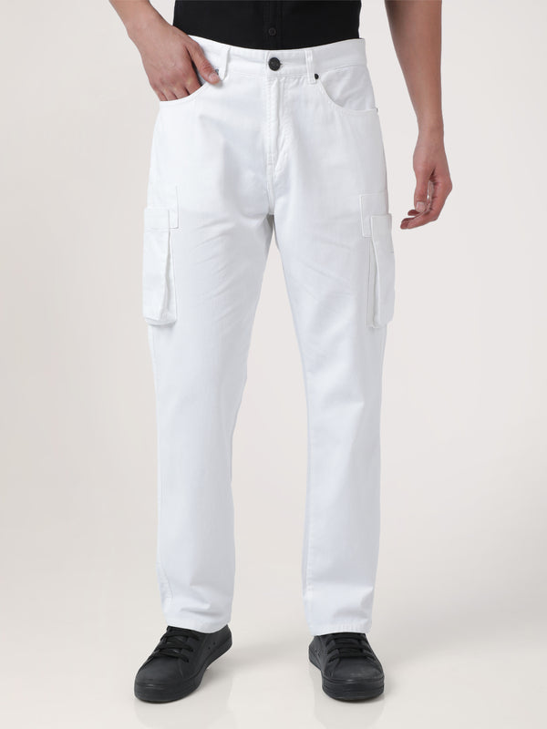 Men Straight Cargo Trousers