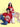 Men Red Grapic Print Oversize T Shirt