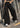 Women Black Light weight Wide leg Trousers