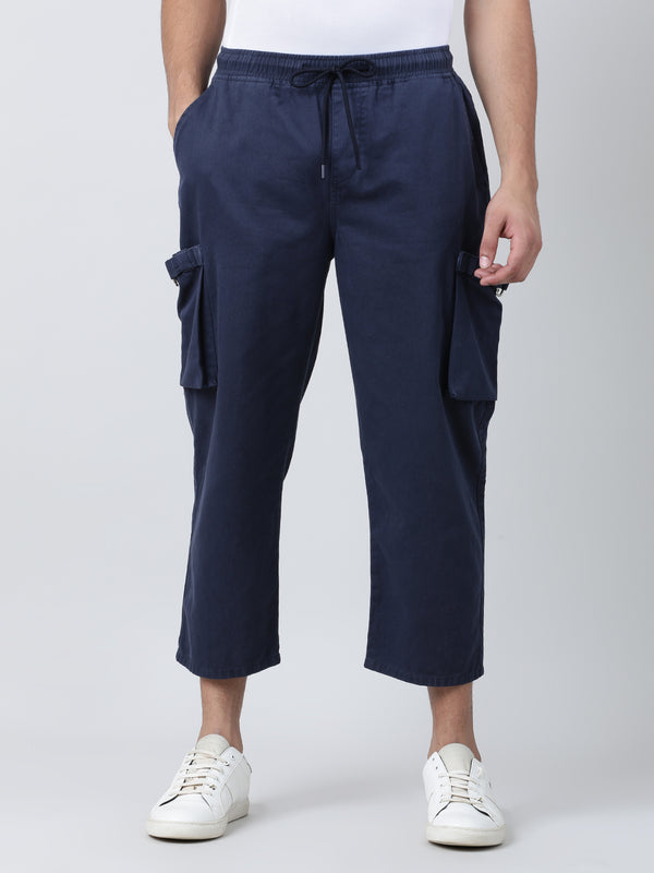 Men Straight Cargo Trousers