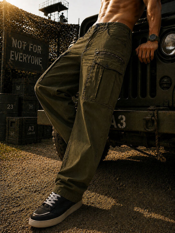 Men Relaxed Overdyed Cargo Trouser
