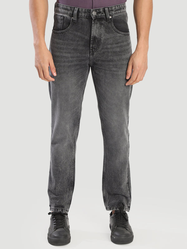 Men Regular Fit Washed  Denim Trouser