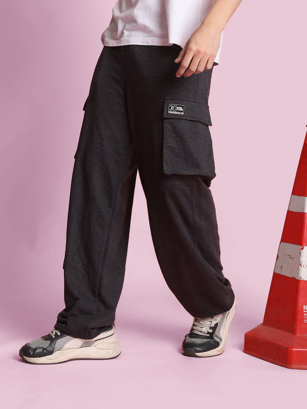 Men Highly Distressed Wide Leg Jeans.