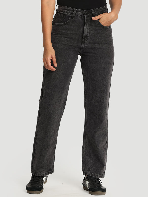 Women charcoal Relax Fit Jeans