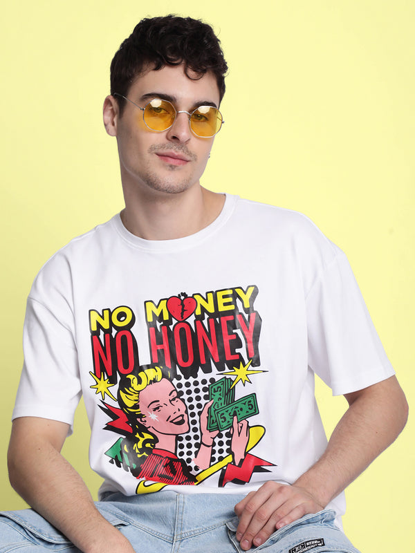 Men No Money No Honey Graphic Print T Shirt