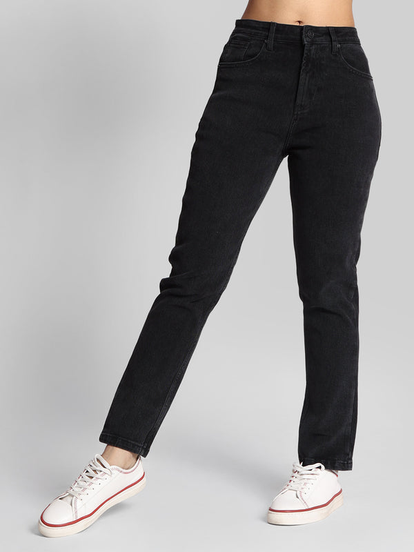 Women Basic Along With Coin Pocket Denim Trouser