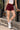 Women Maroon Textured Shorts with Side-snap Detailing