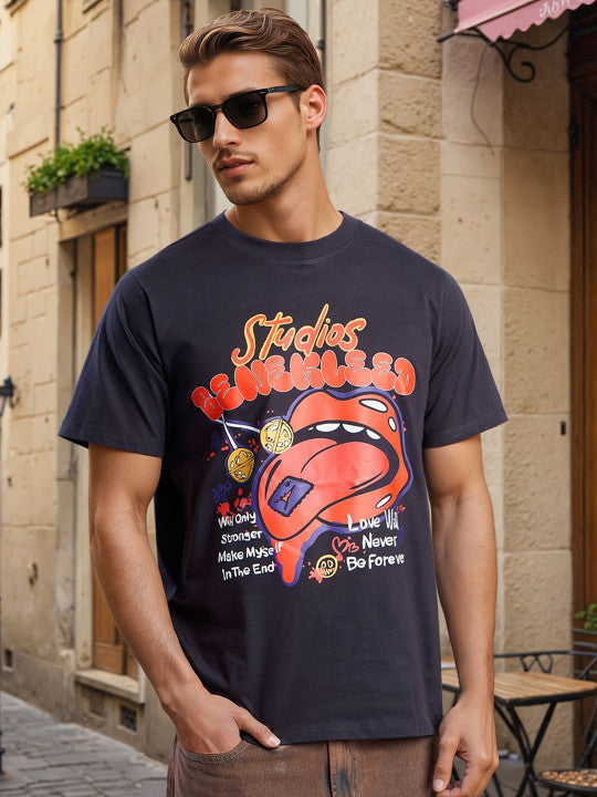 Men Graphic Printed Regular Fit T-shirt