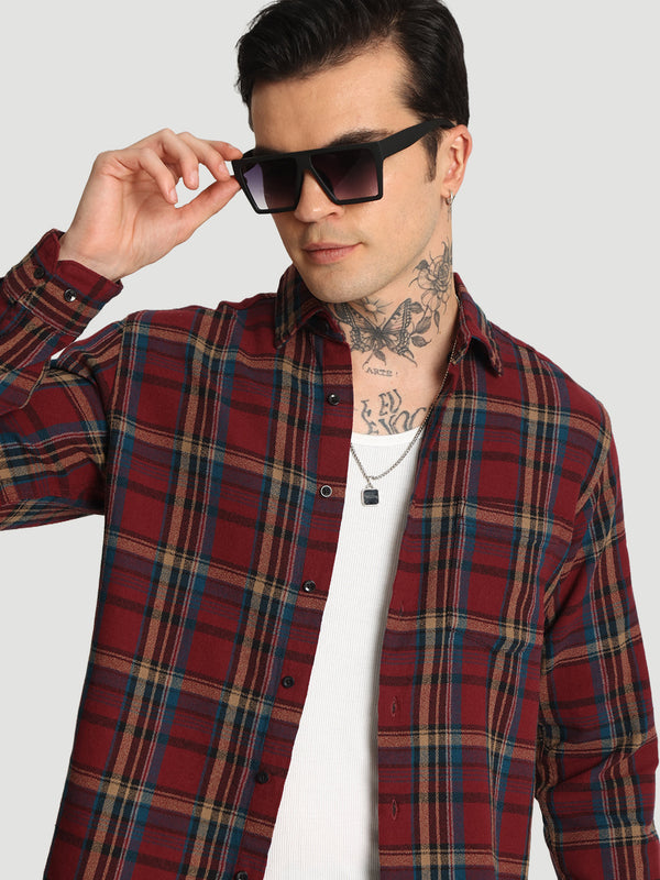 Men Regular Flannel Casual Shirt