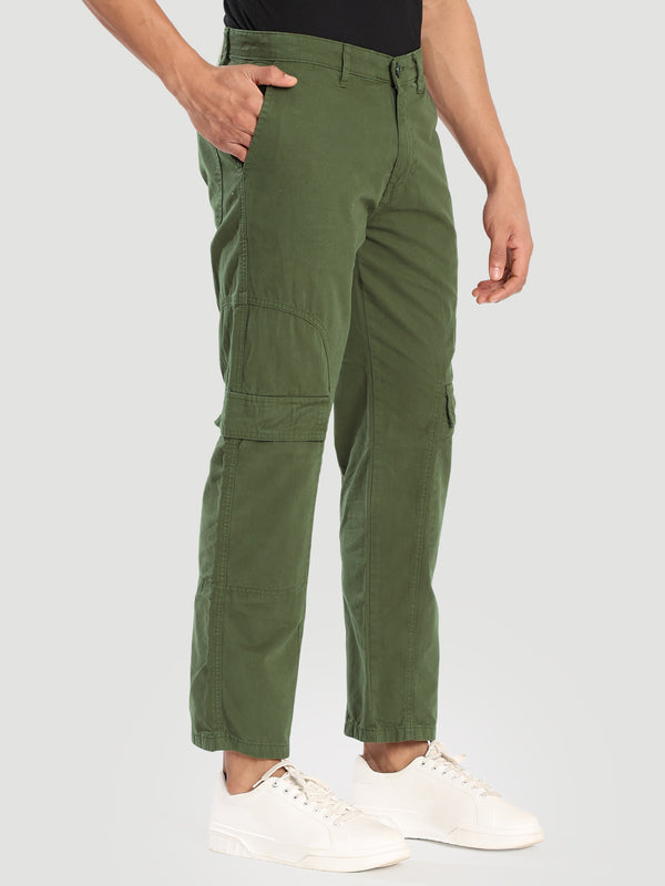 Men Light Brown Cargo Trousers