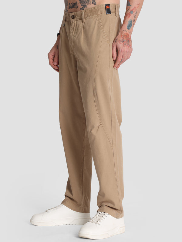 Men Straight Pleated Chino Trouser