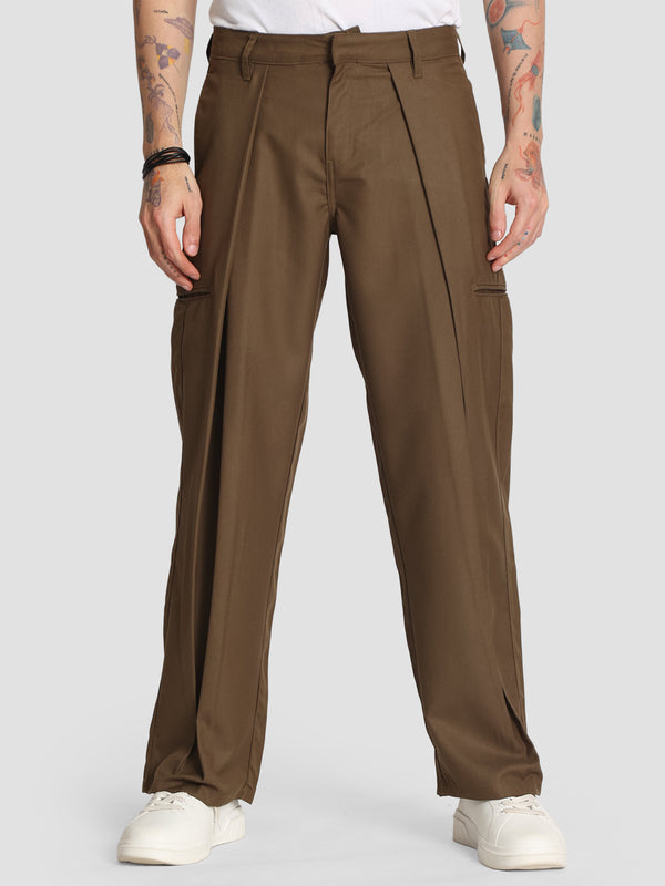 Men Relaxed Korean Pleated Trouser