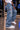 Men Blue Baggy fit Wide Leg Jeans with Embroidered Details