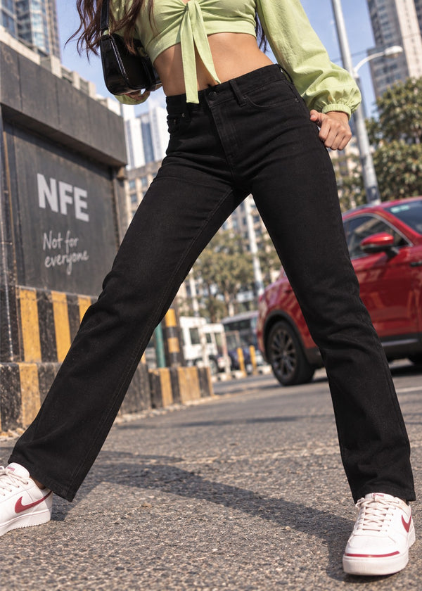 Women Basic Along With Coin Pocket Denim Trousers