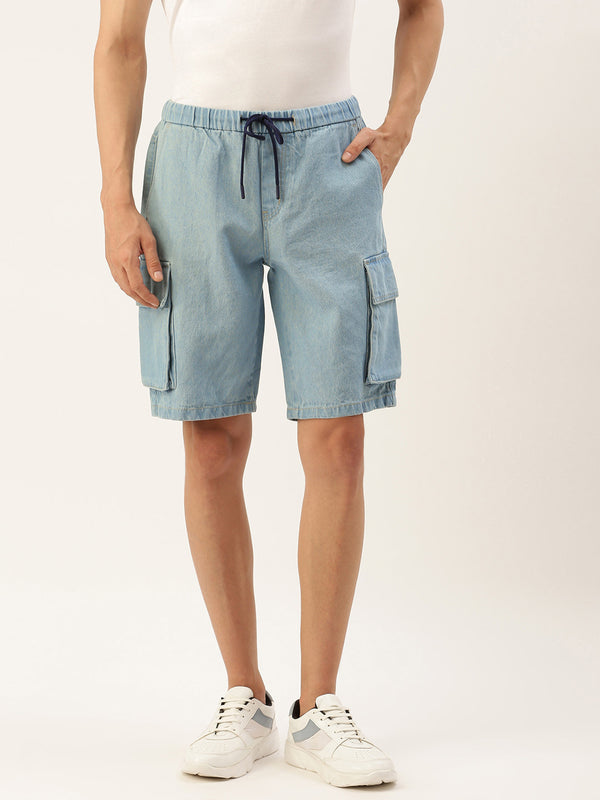 Men Slim Cargo Shorts