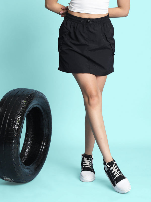 Women Black Cargo Trousers