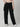 Women Solid Black Relaxed Fit Denim Cargo Jeans