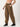 Women Coffee Liqueur Parachute Fit Solid Cargo Trousers