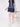 Women Blue Colour Block Mini Skirt
