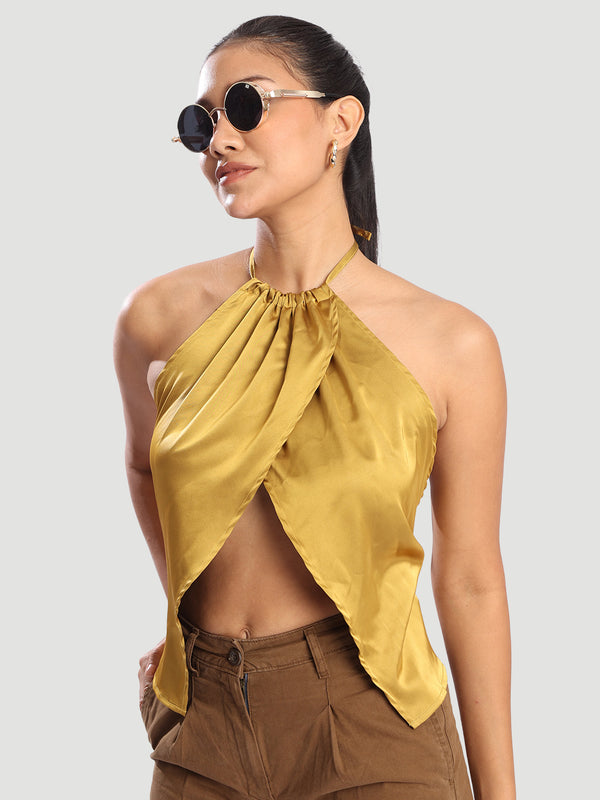 Women Adjustable cross halter neck adjustable top