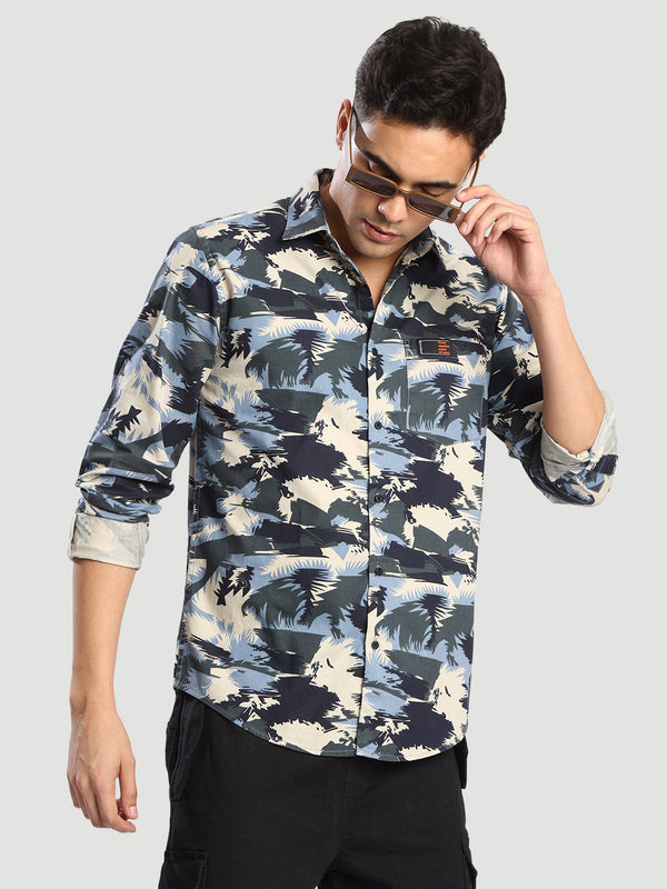 Mens Camo Printed Regular fit Casual full sleeves Shirt