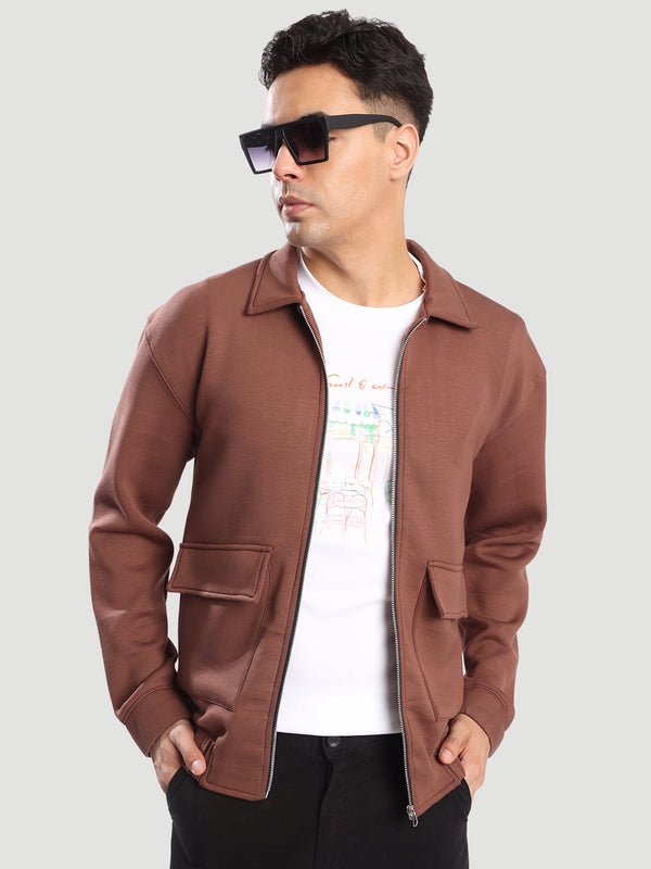 Men Brown Scuba Regular fit bomber Jackets