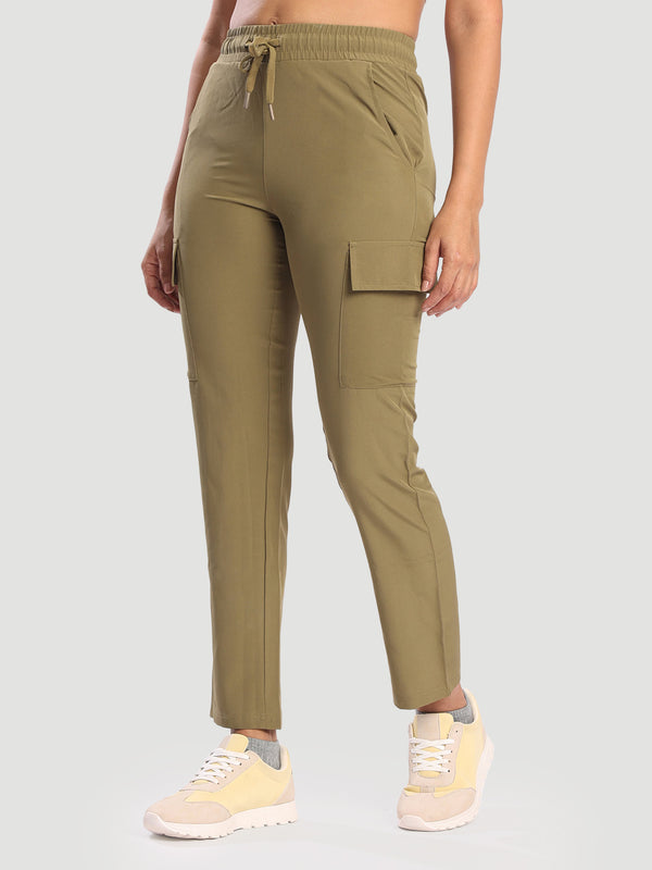 Women lightweight Cargo Trouser with Elasticated waistband