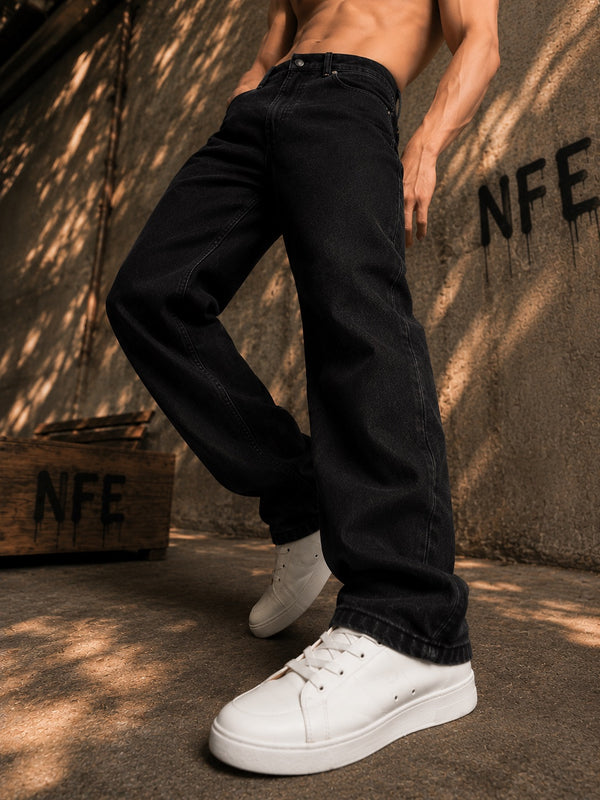 Men Black Relaxed Jeans